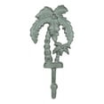 thumbnail image 5 of Pack Of 2 Cast Iron Verdigris Tropical Beach Coconut Palm Trees Coat Wall Hooks, 5 of 8