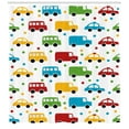 thumbnail image 3 of Ambesonne Cars Shower Curtain, Vivid Bus Taxi Automobiles, 69"Wx70"L, Multicolor, 3 of 3