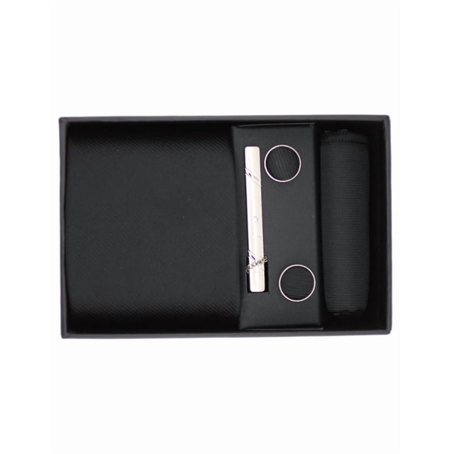 Set De Corbata Xtellar Formal De 8 Cm Con Estuche De Regalo negro