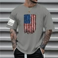 thumbnail image 2 of Caqnni American Flag T Shirts for Men Stars and Stripes Patriotic Fashion Casual Tops 4th Of July Graphic Tees Men(Grey,3XL), 2 of 5