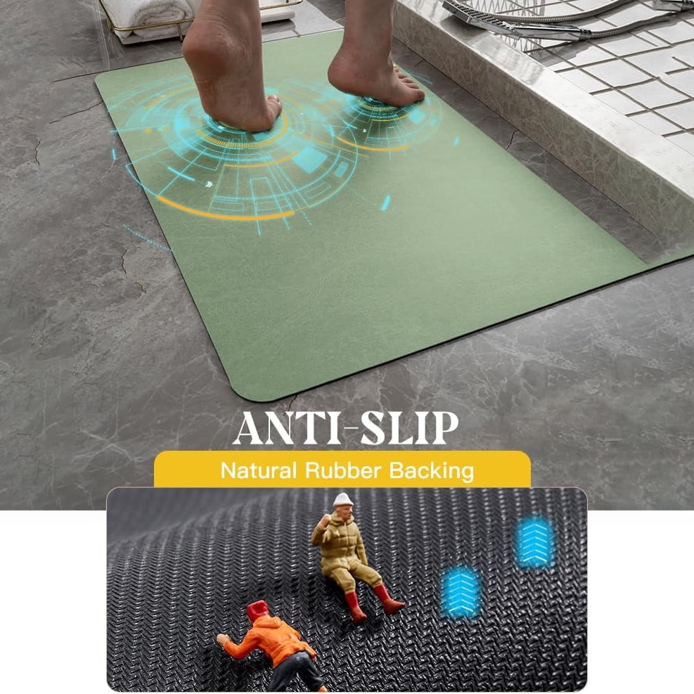 Galactic Goods Bath Mat-Bathroom Mat Rug Non Slip Super Absorbent Stain Resistant Quick Dry Thin Bath Rug-Bath Mats for Bathroom Floor Bathtub Vanity- Easy Care(Beige,20" x 32")