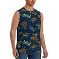 thumbnail image 2 of Balery Sea Turtles Swimming Camisetas sin mangas para hombre, absorbe la humedad y protege contra el mal olor.-3X-Large, 2 of 7
