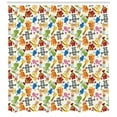 thumbnail image 2 of Ambesonne Robot Shower Curtain, Boys Cartoon Robot Science, 69"Wx75"L, Multicolor, 2 of 2