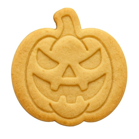 Jack-O'-Lantern Cookie Cutter & Stamp 4x3.6" for Baking & Fondant Clay Embosser