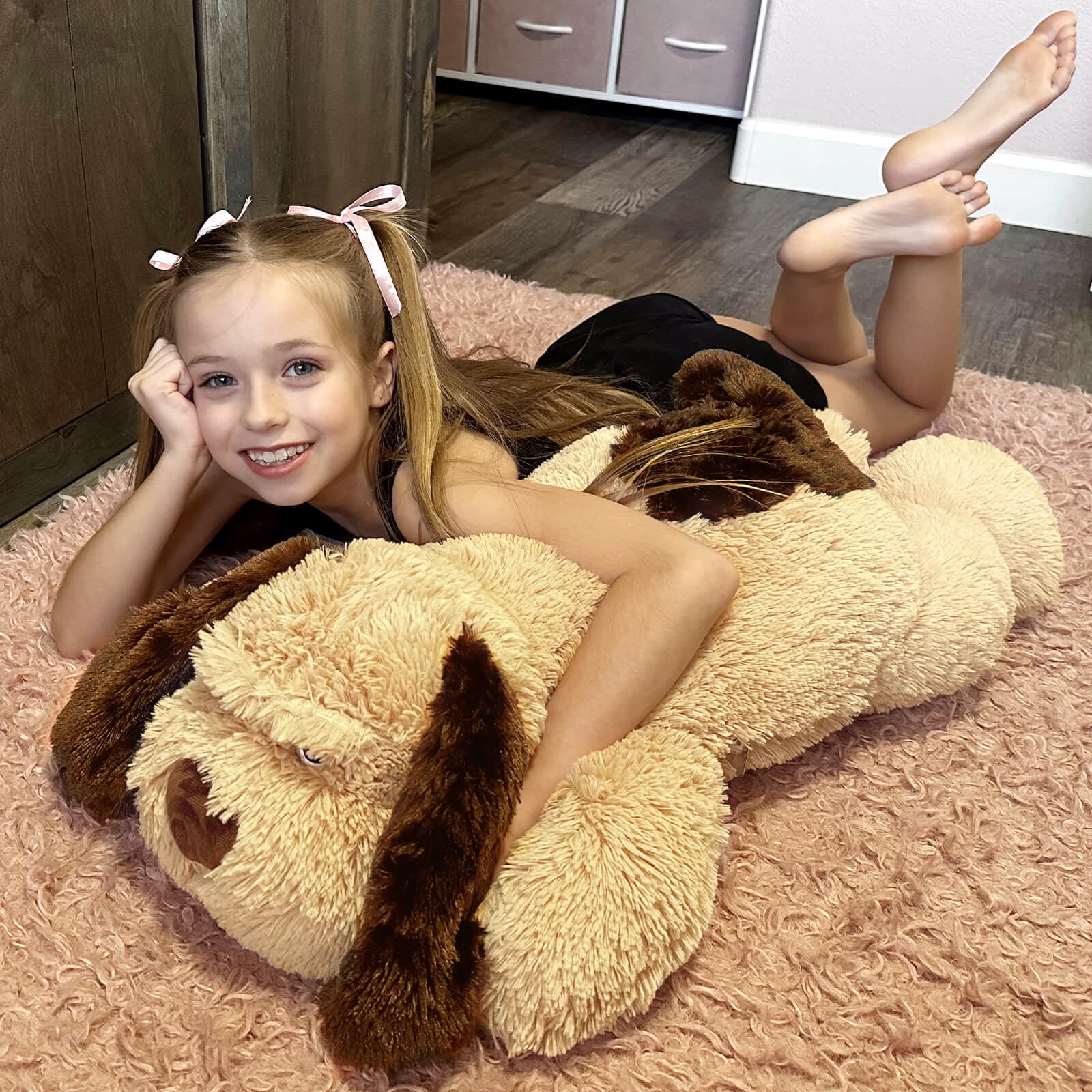 MorisMos Giant Stuffed Dog 32'' Puppy Stuffed Animal Big Plush Toy