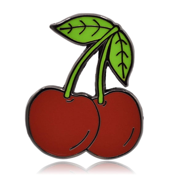Red Cherry Hard Enamel Pin | Clayton Jewelry Labs