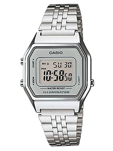 Casio - Ladies Mid-Size Silver Tone Digital Retro Watch LA-680WA-7DF - Walmart.com - Walmart.com