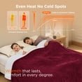 thumbnail image 2 of Manta Eléctrica Bedsure GentleSoft Talla Queen Color Burdeos, 2 of 8