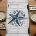 thumbnail image 5 of Table Runners 90 Inches Long Dress Scarves, Texas Star Vintage Farmhouse Coffee/Dining/Kitchen Table Runner for Living Room, Navy Blue Retro Wooden Berry 13x90 Inch, 5 of 9