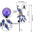 thumbnail image 5 of Estatua de pavo real de jardín de metal, iluminación solar LED, decoración decorativa de jardín de pavo real, iluminación de jardín para terraza y balcón, decoración solar de pavo real al, 5 of 5