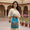 Sky Blue, variant on Women's Cotton Embroidered Elephant Tote Jhola Bag, Red