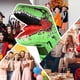 thumbnail image 4 of Traje inflable divertido de dinosaurio de Halloween Tyrannosaurus Rex Traje inflable de dinosaurio musculoso para montar, 4 of 5