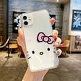 thumbnail image 1 of Hello Kitty Case for iPhone 15 Plus XR 12 Mini 13 Pro Max 14 Plus SE 11 8 7 6S X XS 7 Plus 12Mini 8 Plus 12Pro Silicon Soft Bag LXY, 1 of 7