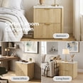 thumbnail image 5 of Furniture of America Zerik Modern Wood 2-Drawer Nightstand, Natural, 5 of 18