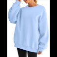 thumbnail image 2 of Sudadera con Capucha de Gran Tamaño para Mujer, Suéteres de Larga con Cuello Redondo de , Conjuntos Cómodos de Moda de Otoño. Azul XL, 2 of 9