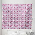 thumbnail image 1 of Tropical Tapestry, Exotic Mexican Dragon Fruits Pitayas on Color Splashed Backdrop, Fabric Wall Hanging Decor for Bedroom Living Room Dorm, 5 Sizes, Magenta Lilac and Grey Pink, by Ambesonne, 1 of 1