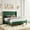 Green, variant on Amolife Full Size Platform Bed Frame with Velvet Upholstered Wingback Headboard, No Box Spring Needed, Green