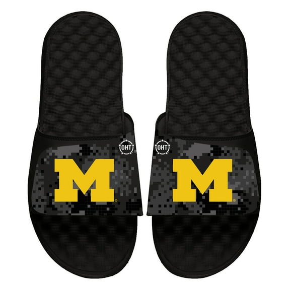 Unisex ISlide Black Michigan Wolverines Digi Camo Slide Sandals