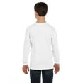 thumbnail image 3 of Gildan G540B Youth Heavy Cotton 100% Cotton Long Sleeve&nbsp;T-Shirt, White, S, 3 of 4