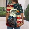 thumbnail image 5 of SELONE 4th of July Oversized Shirts for Women Star Stripe Pullover Crewneck Short Sleeve Tops Patriotic Graphic Clothes, 5 of 5