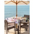 thumbnail image 2 of Outdoor Tablecloth with Umbrella Hole and Zipper, Pink Easter Square Table Cloth 60x60 Inch Waterproof Tablecloth, Spring Watercolor Tulip Flower Plant Plaid Picnic Table Cover for Patio Camping, 2 of 7