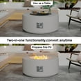 thumbnail image 5 of HongTaoK 32.5 inch Round Propane Fire Pit for Outside White 50K BTU Outdoor with Lava Rocks, All Weather Applicable, Gray, 5 of 9