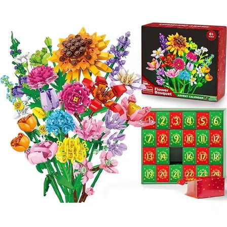 Advent Calendar,24-Day Christmas Sunflower Bouquet Surprise Box