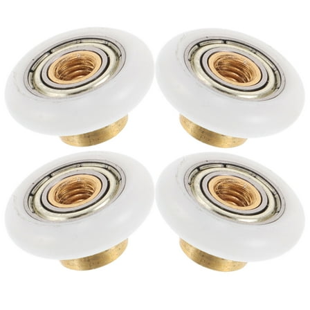 HOMEMAXS 4pcs Bathroom Door Rollers Shower Door Wheels Replacement Part Glass Door Runner Sliding Shower Door Roller Wheel Sliding Door Hardware