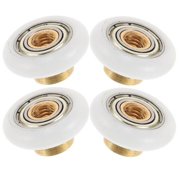 HOMEMAXS 4pcs Bathroom Door Rollers Shower Door Wheels Replacement Part Glass Door Runner Sliding Shower Door Roller Wheel Sliding Door Hardware