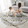 thumbnail image 3 of White Christmas Wreath Pattern Round Blanket,Comfortable Soft Flannel Throw Blanket,All Season,Warm Lightweight Blankets for Sofa Bed Couch Living Room Chair 47"x47", 3 of 5