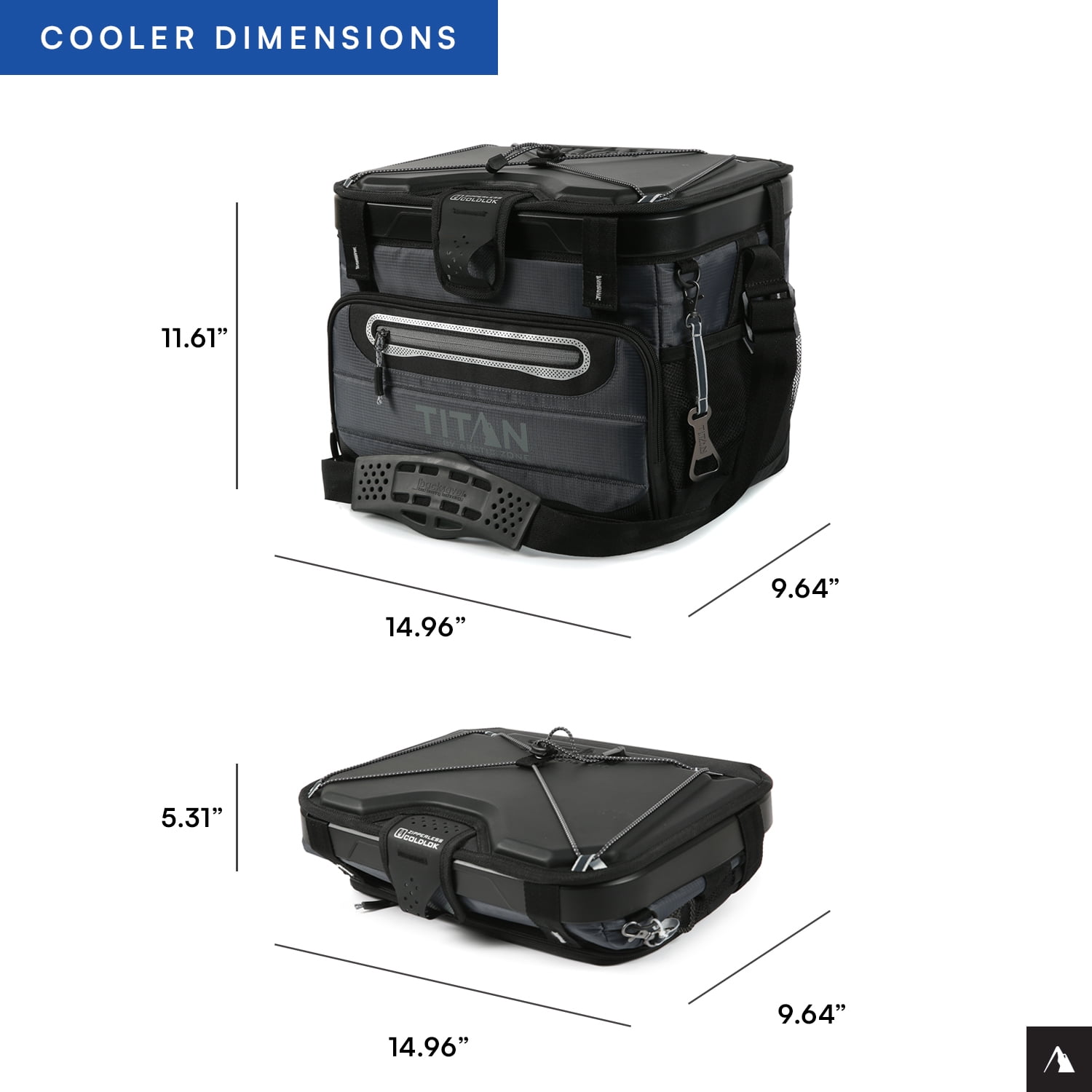 Titan by Arctic Zone 40 Can, 27 Quart Collapsible Zipperless Soft