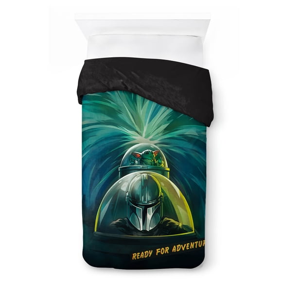 The Mandalorian 2-Piece Twin/Full Reversible kids Comforter and Pillowcase Set, 100% Polyester