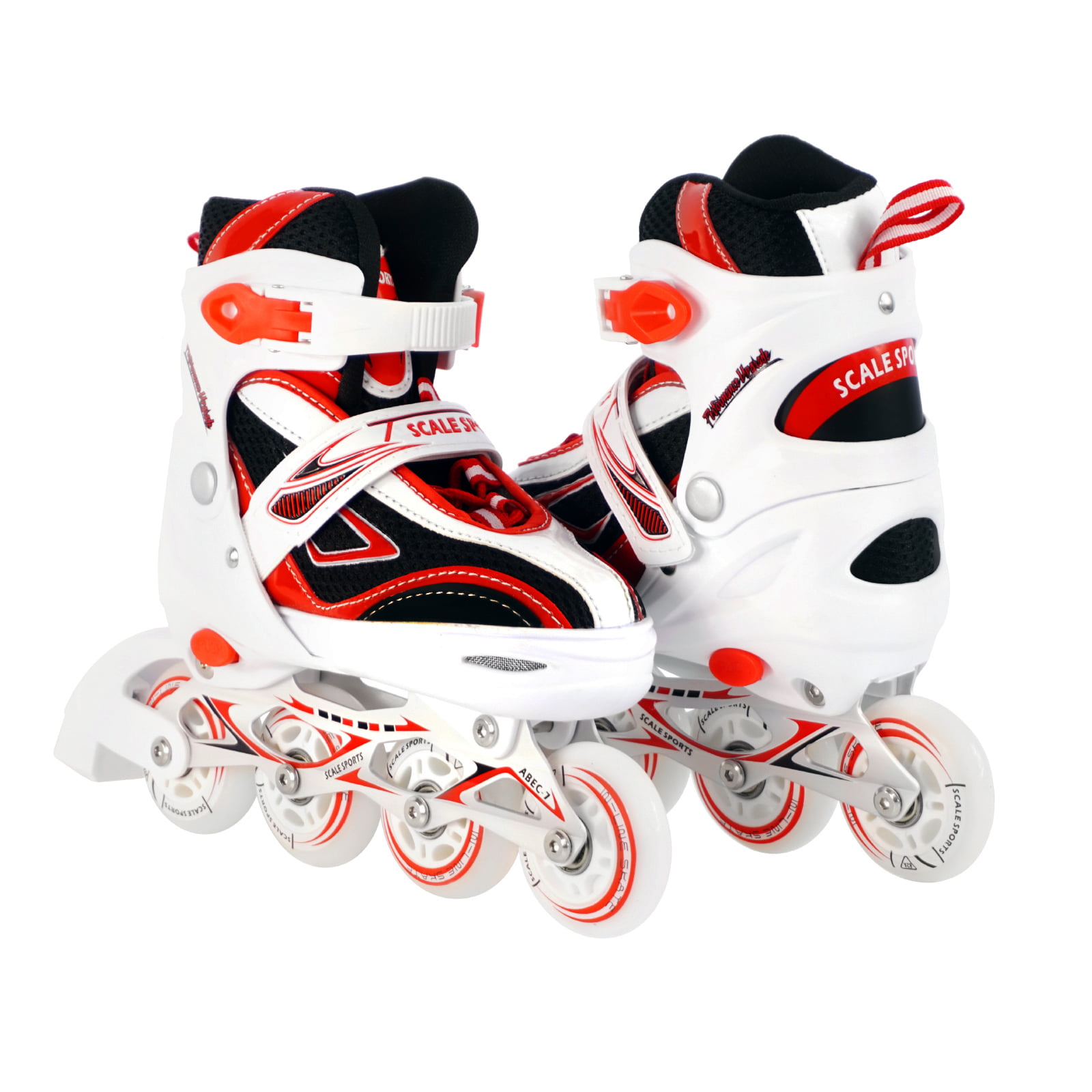 Kids/Teen Adjustable Inline Skates for Girls and Boys Durable Outdoor Roller Blades Illuminating Front Wheel Scale Sports
