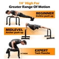 thumbnail image 4 of Push Up Bar TABEKE 35cm High Steel Parallettes & Dip Bar, 4 of 8