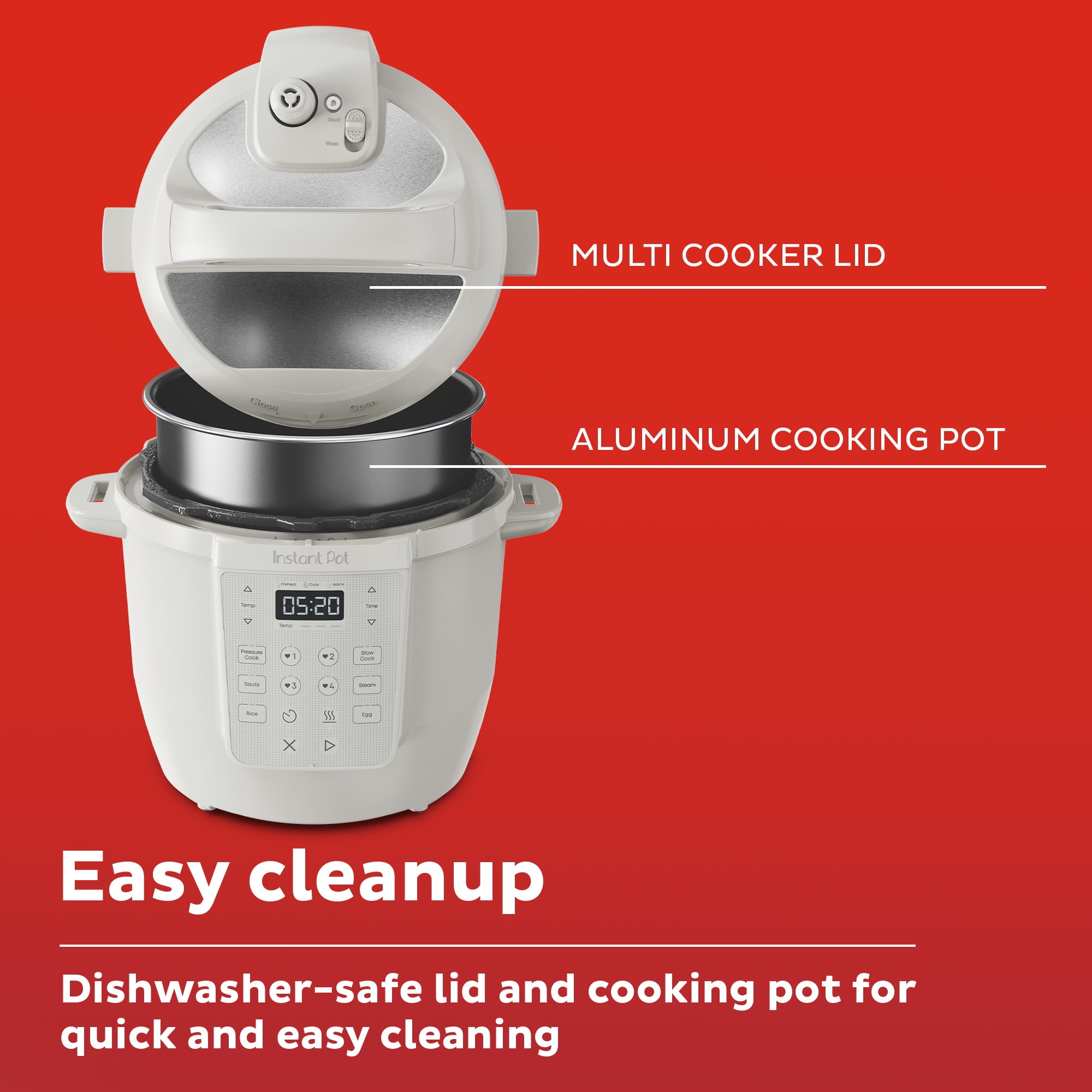 Instant Pot 6Qt RIO Chef Series 7-in-1 Multi-Cooker, Pressure Cooker, Slow Cook, & More, Sea Salt