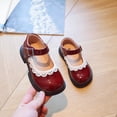 thumbnail image 6 of HAOTAGS Girls Princess Flats – Lace-Trimmed Soft Sole Casual Dress Shoes for Kids Wine Size 11.5 Little Kids, 6 of 8