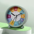 thumbnail image 2 of Réveil Doux, Réveil Silencieux pour Enfants, Réveil Analogique, Sans Tic-Tac, Réveil Éducatif, Réveil à Quartz pour Garçons, Réveil Lumineux, 2 of 3