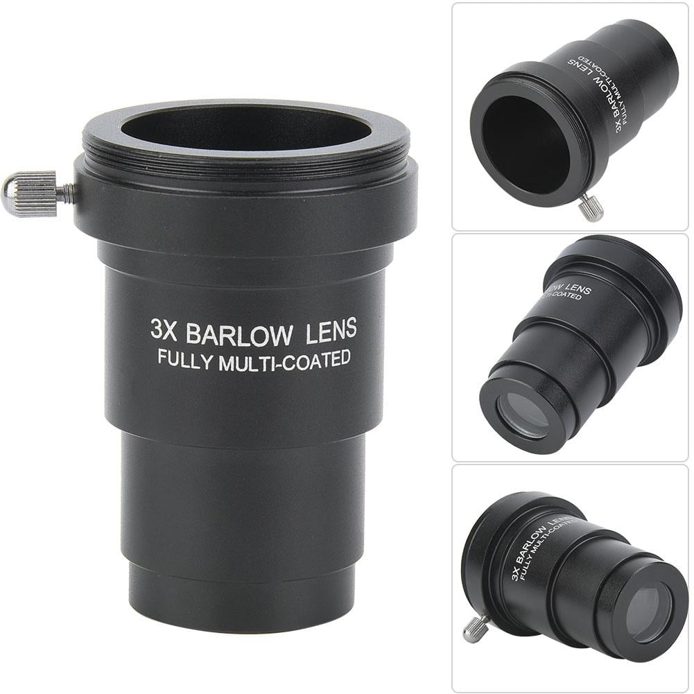 1.25" Astronomy Telescope Eyepiece Barlow Lens 3X with M42 Thread Universal 