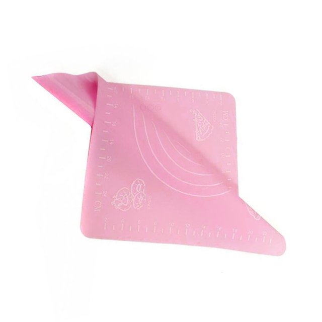 Toystoory Alfombrillas para amasar de silicona para postres y tostadas con escamas Herramientas y accesorios para hornear Rosa Toystoory JJ9063-01