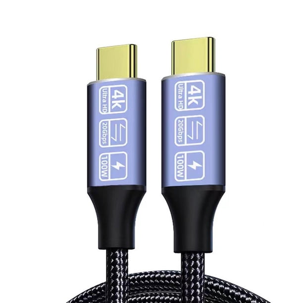 LUVCLS Cable de datos USB 3.2 20 Gbp Gen2 Tipo C 4K 60 Hz 100 W Cable de carga Nuevo y R7 L х◇