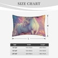 thumbnail image 4 of Rateoe Colorful Cloud White Horse Pattern Pillow Covers with Invisible Zipper(Pillows are not Included) Standard Pillowcases-14"x20", 4 of 6