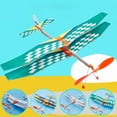 thumbnail image 2 of Twin Wing Rubber Band Powered Airplane Foam Glider Science Craft Toy Outdoor Flying Model For Kids Educational Activity, 2 of 7