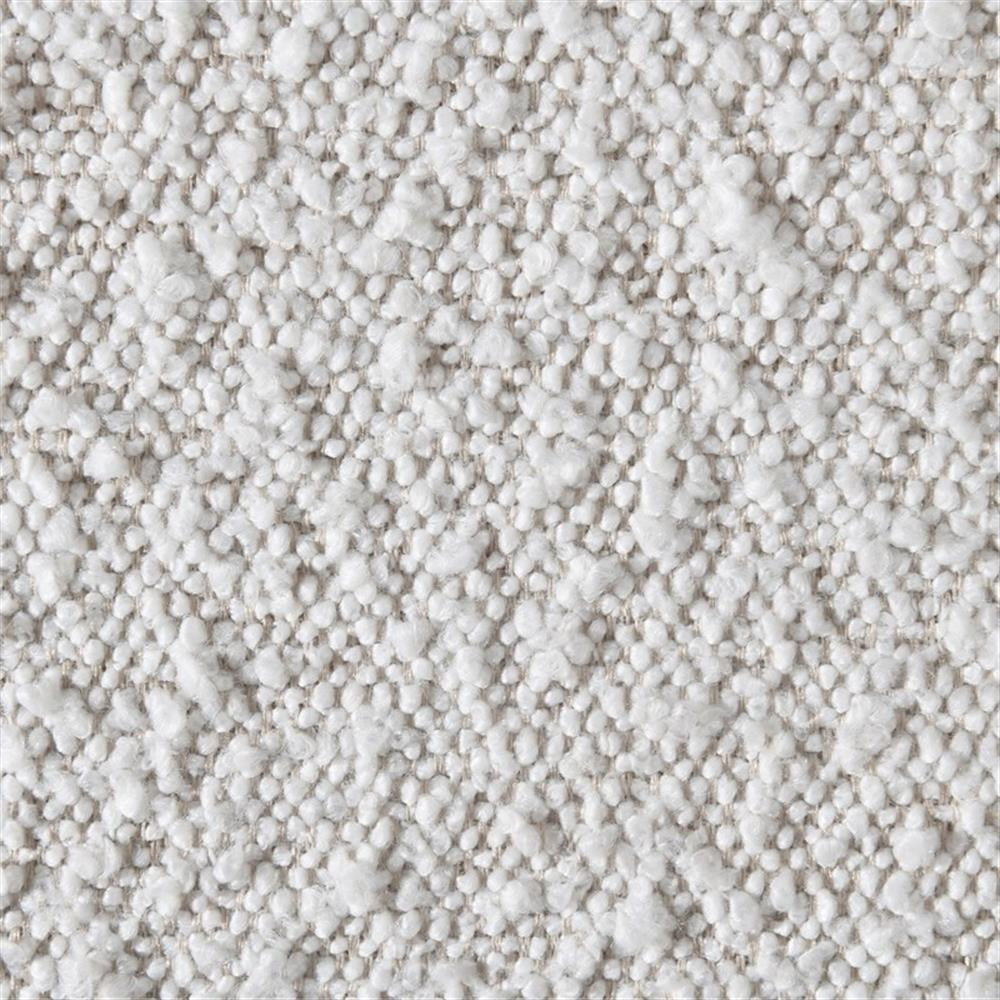 Pemberly Row Contemporary Cream Boucle Fabric Queen Bed in Natural Oak Finish