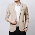 thumbnail image 2 of Abrigos Chaqueta de fiesta para hombre Trajes y blazers de corte entallado de un solo pecho finos para hombre Ropa de estilo coreano Ropa casual de moda, 2 of 5