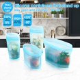 thumbnail image 2 of Reusable food container silicone bag, Full Set 6, 2 Cups, 2 Dishes, 2 Bags Zip Containers Storage, 100% Silicone Reusable Food Bag, Stand Up Preservat, 2 of 2
