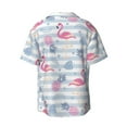 thumbnail image 2 of KLL Flamingo and Pineapple Print Men's Shirt Short Sleeve Button Down Summer Cuba Beach Shirts- 3X-Large, 2 of 7