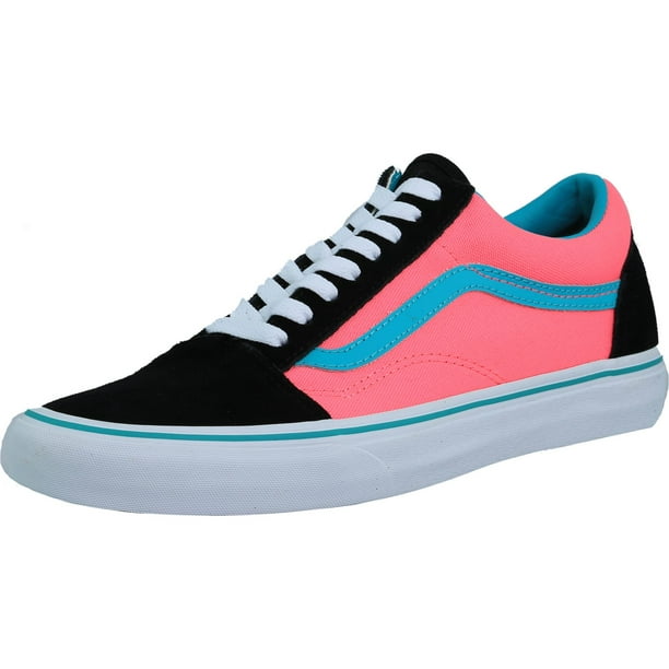 Vans Old Skool Brite Black / Neon Pink Ankle-High Canvas Skateboarding Shoe   7M 