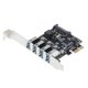 thumbnail image 5 of 1pc Reemplazo 4 puertos USB 3.0 Controlador de concentrador Adaptador de tarjeta de expansión Convertidor jinwen  Tarjeta de expansión PCI Express, 5 of 8