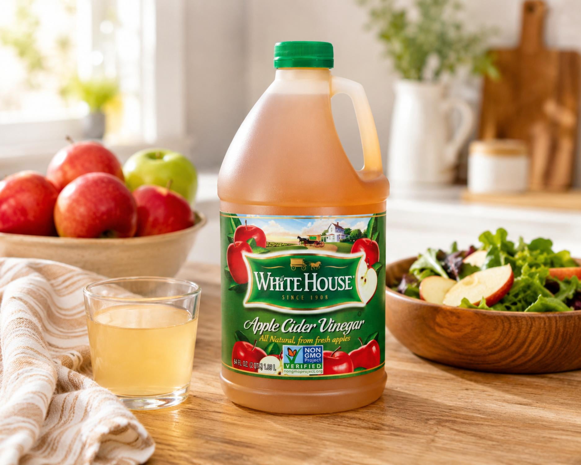 White House All Natural Filtered Apple Cider Vinegar, 64 fl oz
