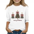 thumbnail image 1 of YUNAFFT T-Shirt à Manches Courtes pour Garçons et Filles 3-12 Ans avec Imprimé Graphique de Noël, Col Rond Décontracté, Haut Extensible Type Coton, Confortable pour le Quotidien, 1 of 3